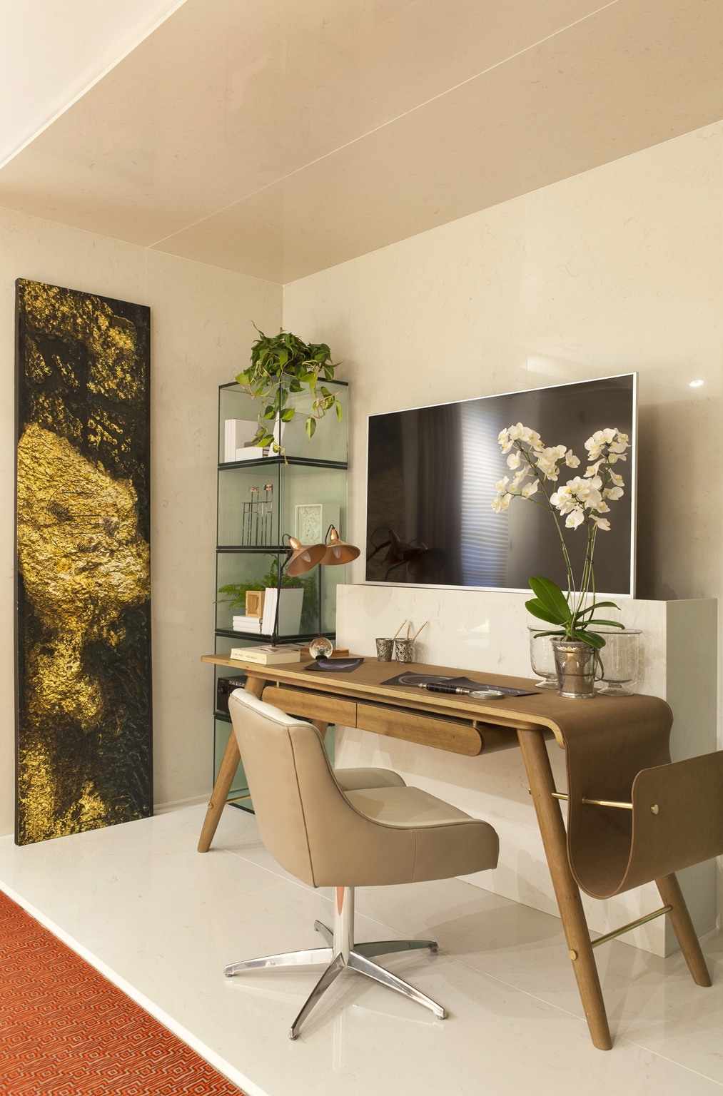 13 Escritorio da dona da casa-casa-cor-pernambuco-2016-o-novo-conceito-de-morar-em-42-ambientes escritorio home office decoração