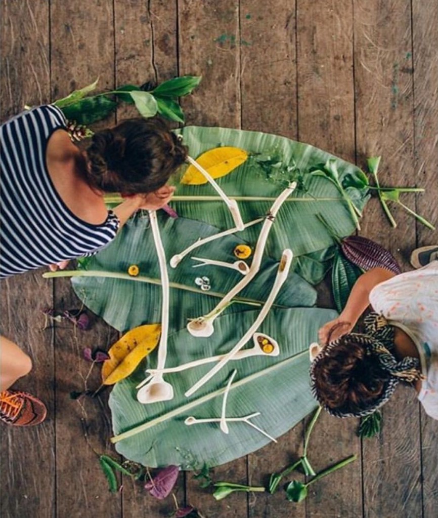 Ao buscar uma maneira de lidar com a enorme quantidade de madeira descartada, a designer Sarah Colson e a equipe do A Gente Transforma visualizaram uma parte da árvore que dificilmente é aproveitada. Inspirada em produtos já produzidos pelas comunidades locais, Sarah transformou os galhos da árvore em colheres - os Galhos do Molongó.