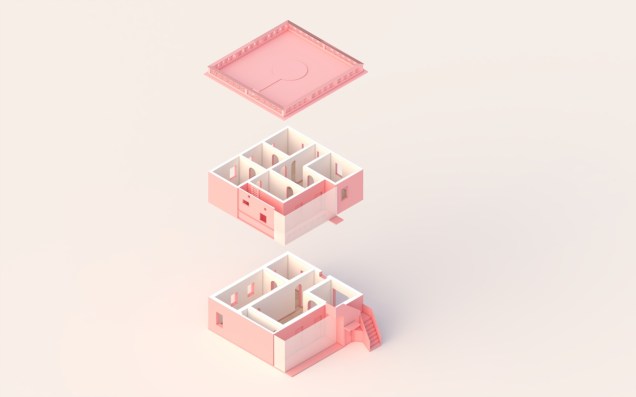 Na planta da Casa Dela é possível ver a cobertura projetada para a contemplação da vista. Na planta da Casa Dela é possível ver a cobertura projetada para a contemplação da vista.