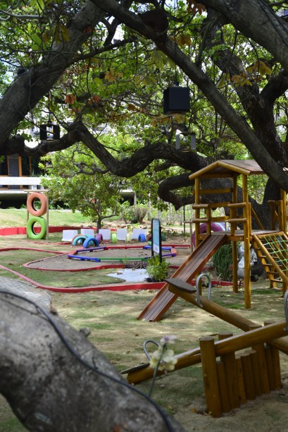 Praça Amiga da Criança - Adelina Feitosa. Os temas principais do ambiente são o resgate à infância e a sustentabilidade e tem o intuito de estimular a criatividade das crianças. Colorido, acessível e ao ar livre, permite que os visitantes interajam com a natureza e possam praticar hábitos antigos, como o de subir em árvores. Os brinquedos servem de inspiração para o dia a dia. O muro pode ser pintado pelo visitante, e a oca de painéis solares, barro e palha chama a atenção. Todo o projeto elétrico será abastecido com painéis solares.