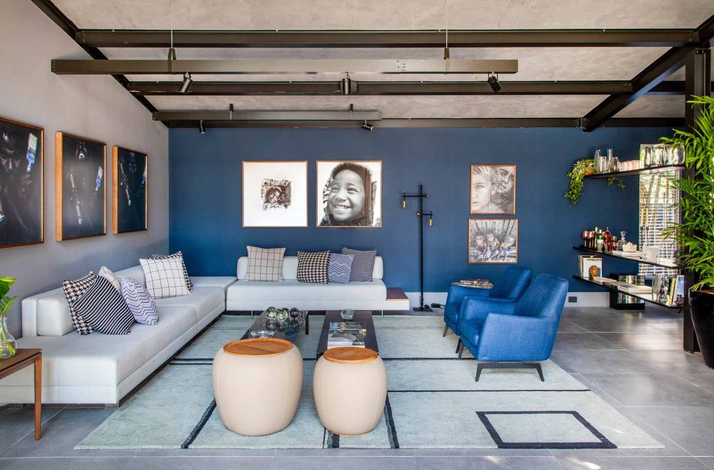 casacor rio 2019; poltrona; sala de estar; azul; cor