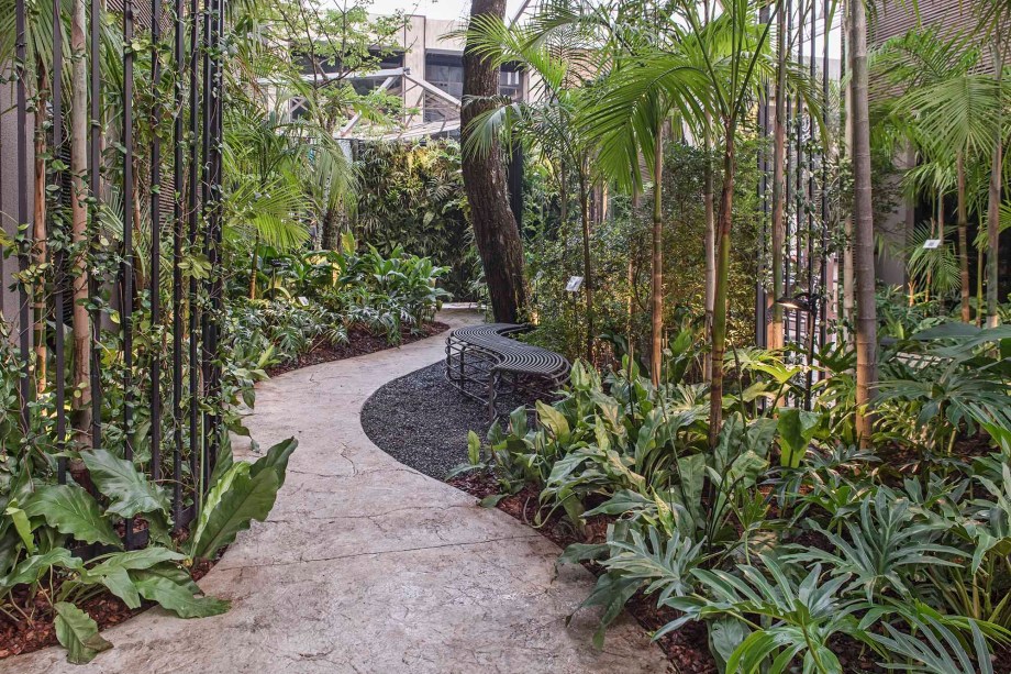 Jardín del Encuentro - Diego Cazal, Fiorenza Albertini, Gabriela Albertini, Graciela Bo, Olga Piris e Raúl Rivarola. A expansão das cidades leva a pensar e restaurar os espaços verdes que levam conforto e qualidade à vida. O desenho do jardim leva como premissa a incorporação de plantas nativas e aporta identidade ao lugar. O desafio foi criar em 60 m² um ambiente para apreciar o natural e reconectar com os sentidos.