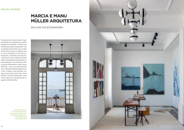 Minimalista, a Sala da Colecionadora deixa o destaque para as obras de arte. De Marcia e Manu Müller para a CASACOR Rio de Janeiro, o projeto é um mix de galeria e área de contemplação. Minimalista, a Sala da Colecionadora deixa o destaque para as obras de arte. De Marcia e Manu Müller para a CASACOR Rio de Janeiro, o projeto é um mix de galeria e área de contemplação.