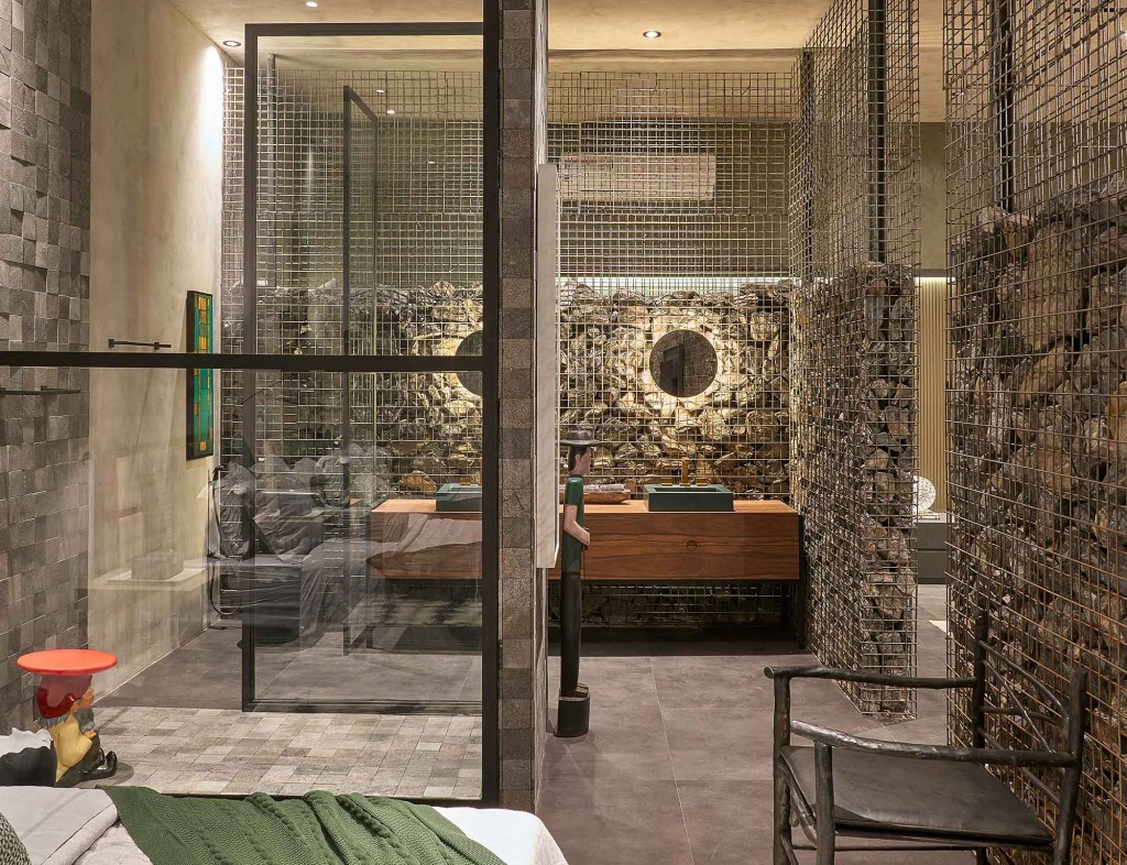 BSB-Loft-Gabbro—Guel-Arquitetos—crédito-Jomar-Bragança loft grabbo guel arquitetos casacor brasília 2019 brutalismo pedras rústico decoração banheiro