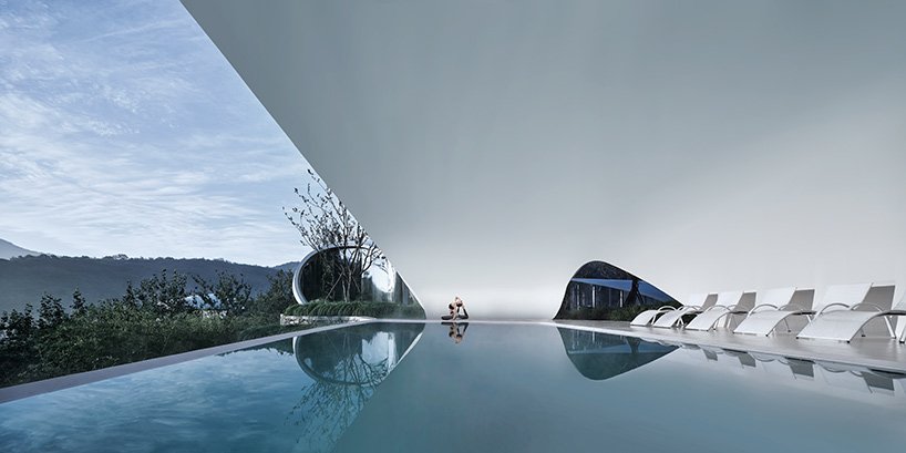 visão ampla da piscina bolha do grand-line + studio na China 