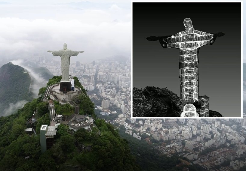 Cristo 4 Mais de 180 milhões de pontos de dados foram capturados, produzindo um modelo digital do monumento que abraça a cidade do Rio de Janeiro.