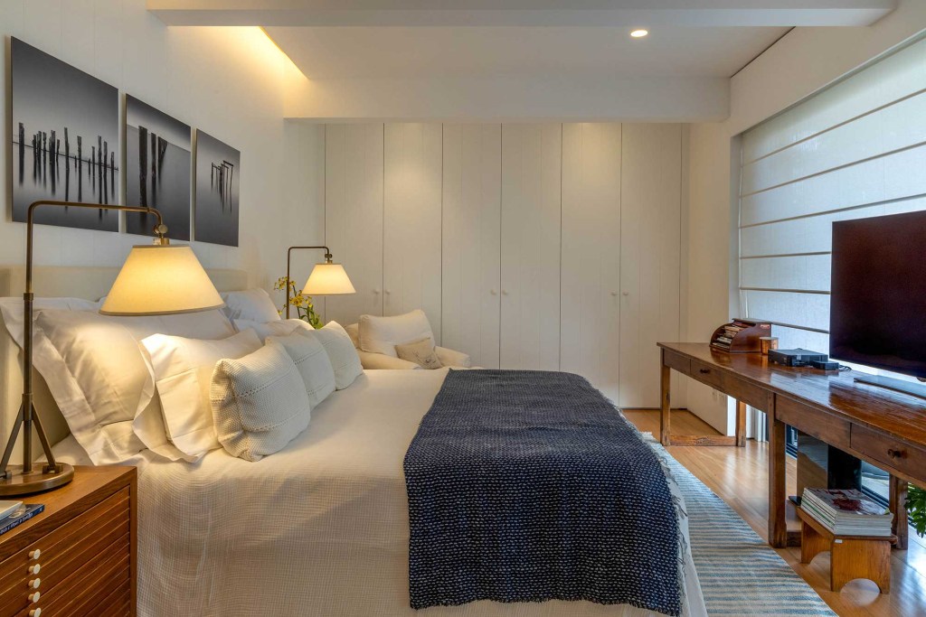 Beto Figueiredo Luiz Eduardo Almeida reforma apartamento rio de janeiro casacor rj 2021 elenco profissionais quarto suíte decoração interiores