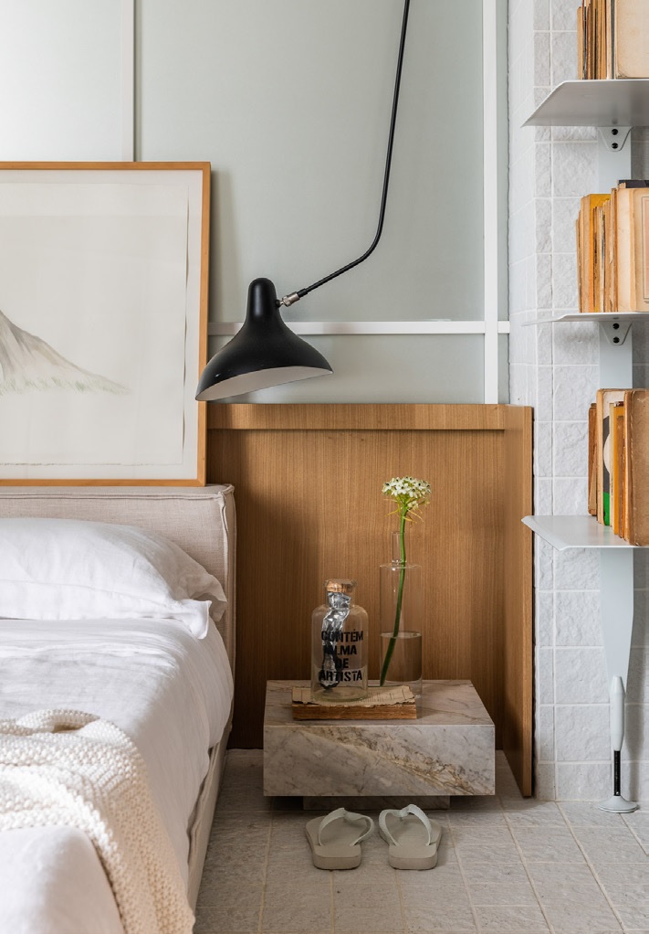 CASACOR SP: 5 combinações para inovar nas mesas e cabeceiras do quarto casacor sao paulo quarto cama madeira decoracao nildo jose loft ninho