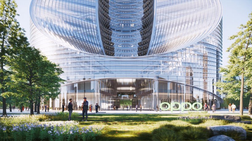big-unveils-infinity-loop-shaped-headquarters-oppo-hangzhou-designboom-06 prédio; china; em forma de loop; tecnologia; sustentabilidade