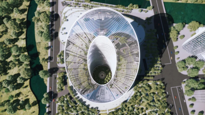 big-unveils-infinity-loop-shaped-headquarters-oppo-hangzhou-designboom-09-_1_ prédio; china; em forma de loop; tecnologia; sustentabilidade