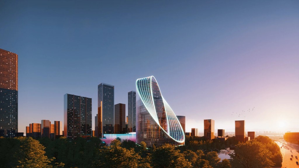 big-unveils-infinity-loop-shaped-headquarters-oppo-hangzhou-designboom-13X prédio; china; em forma de loop; tecnologia; sustentabilidade