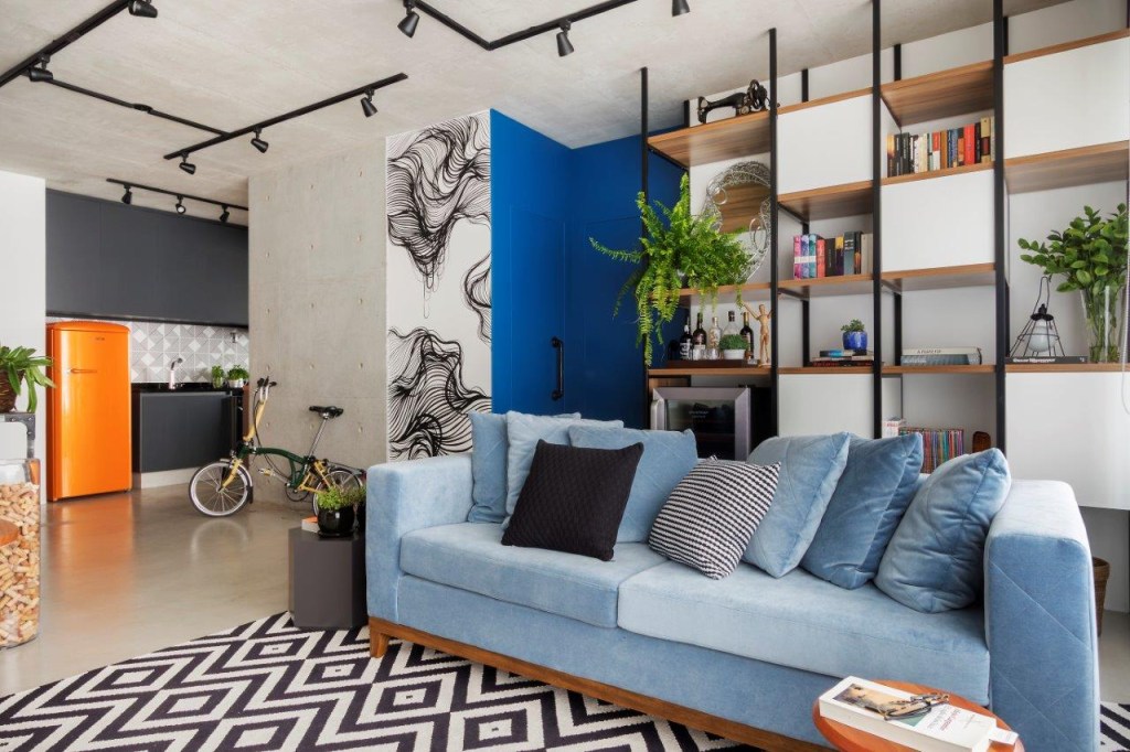 SP-Studio_Maxhaus_RafaelRenzo-17 Apartamento de 80m² traduz estilo de vida urbano com pontos de azul