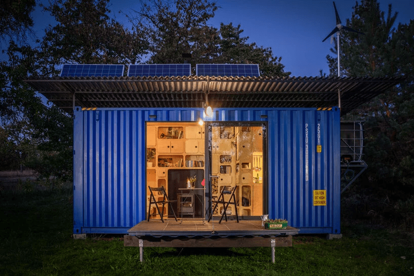 casa-container-reciclada Casa container vista de fora é projeto da Pinup Houses