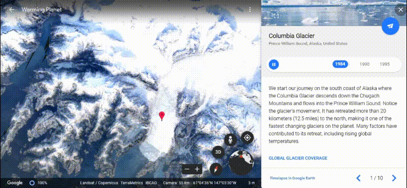 1-tempo-acabando-timelapse-do-google-mostra-impactos-de-mudanças-climaticas google timelapse mudanca climatica