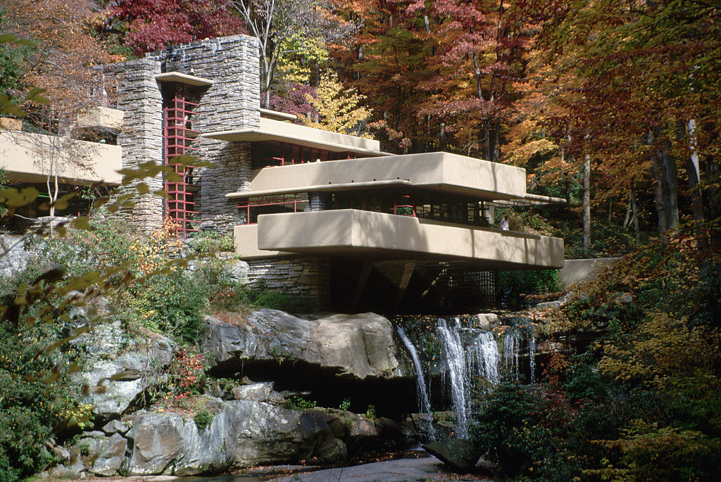Exterior of Fallingwater by Frank Lloyd Wright Exterior of Fallingwater by Frank Lloyd Wright