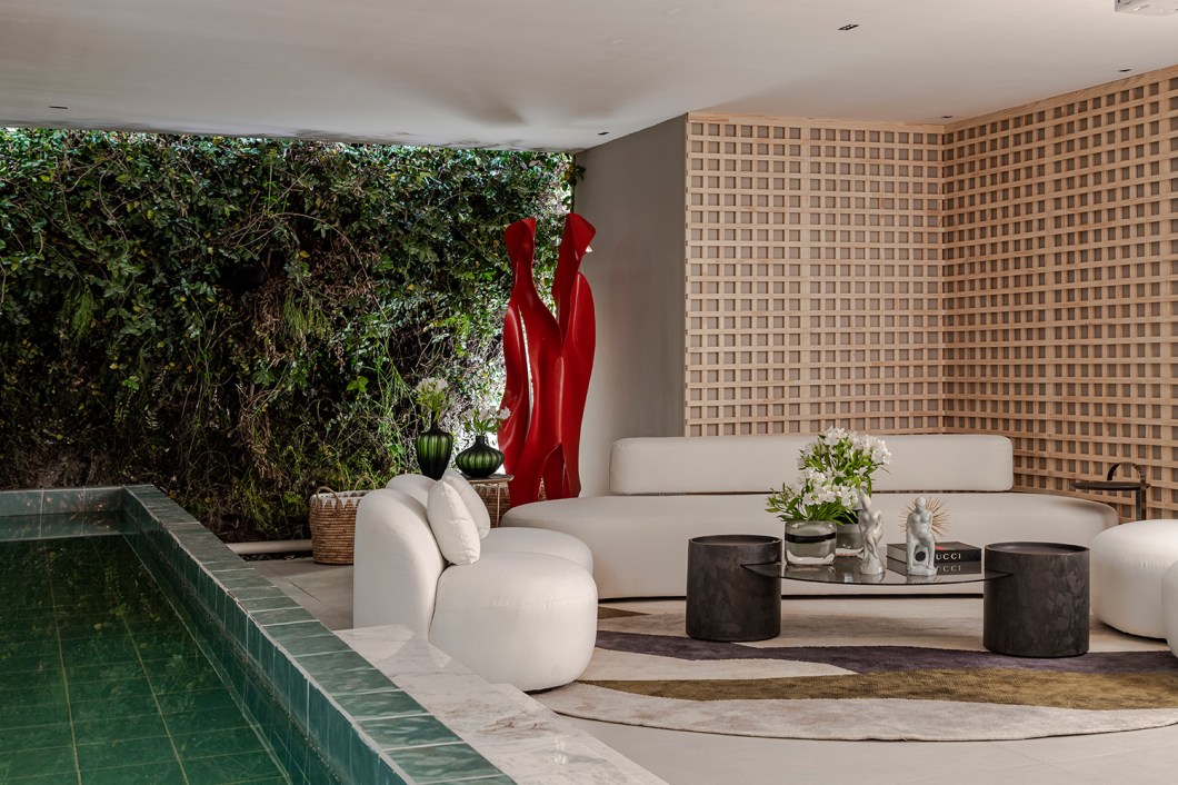 Dois A Arquitetura e Interiores - Lounge da Família. Projeto da CASACOR Bahia 2022. Dois A Arquitetura e Interiores - Lounge da Família. Projeto da CASACOR Bahia 2022.