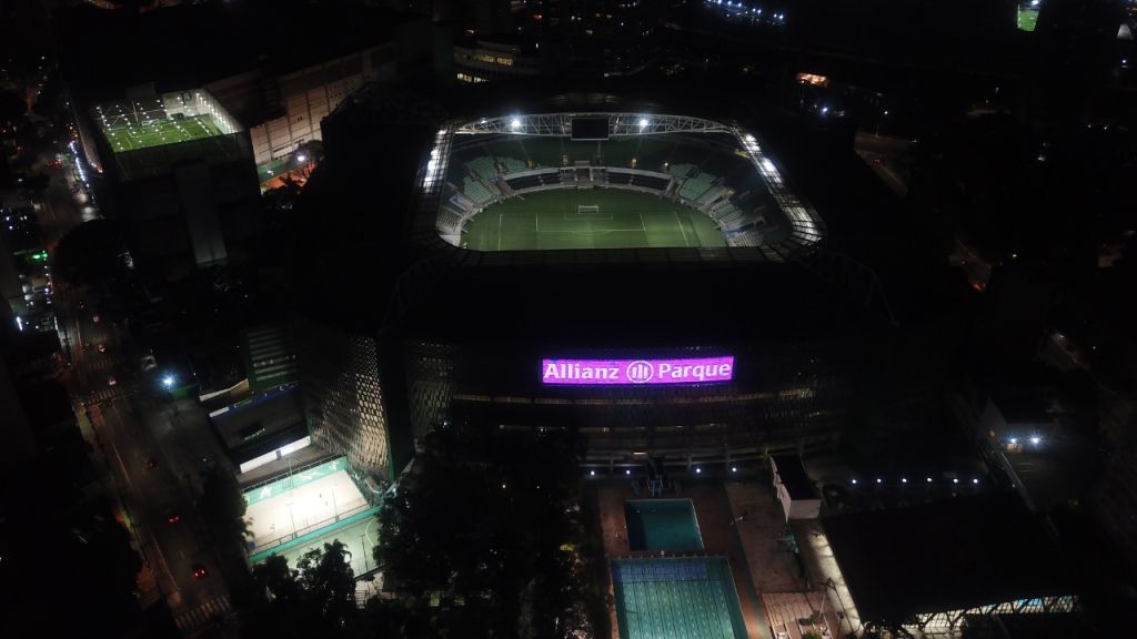 allianz parque iluminação fibrose cística são paulo