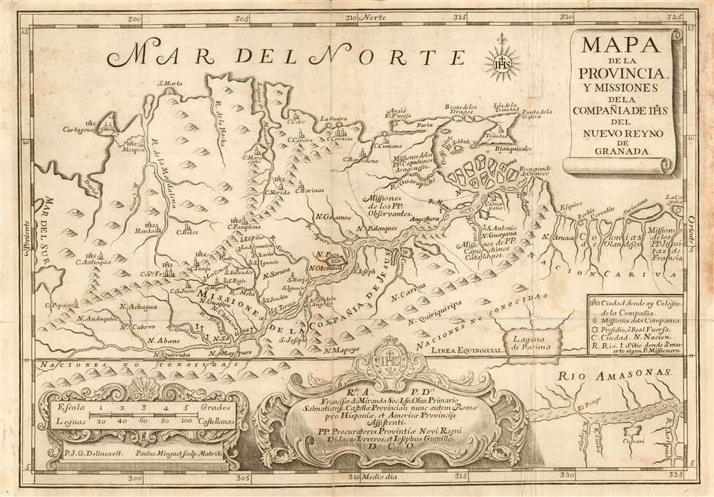 Jesuit Map of the Orinoco River Valley in Venezuela and Colombia – Orinoco-gumilla-1741 Unesco Google Arts and Culture Coleção Histórica