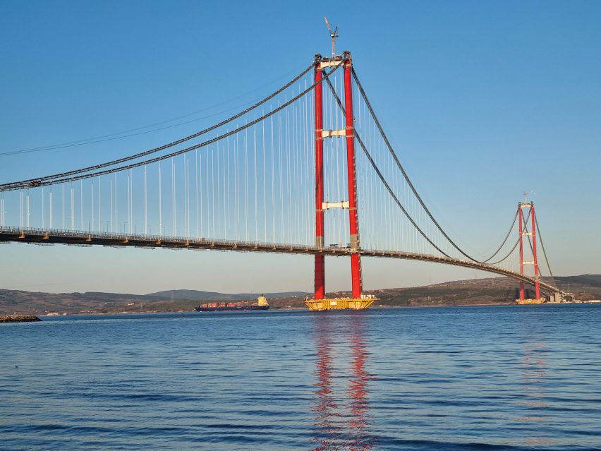 Ponte Çanakkale 1915; maior ponte suspensa do mundo; turquia; arquitetura