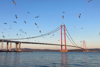 Ponte Çanakkale 1915; maior ponte suspensa do mundo; turquia; arquitetura