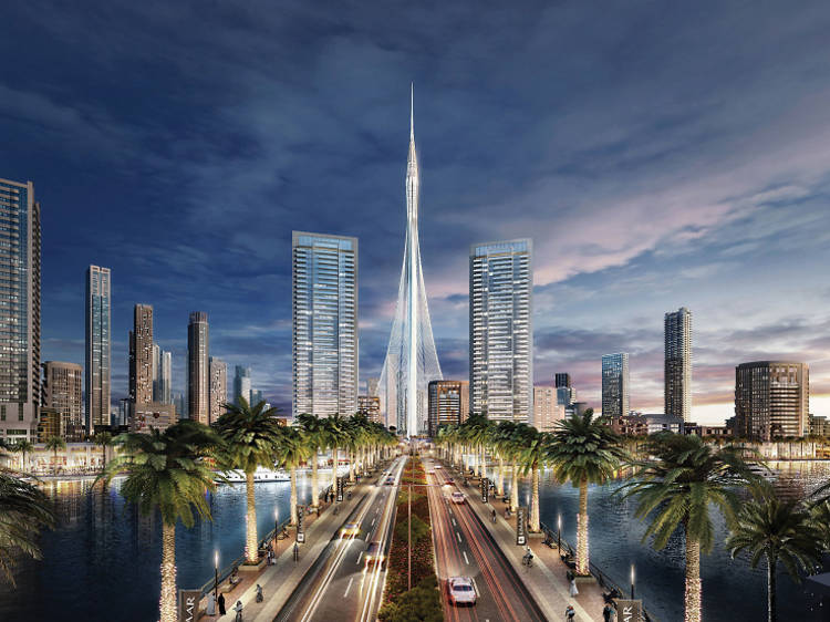 O mais recente arranha-céu recorde de Dubai, no Emirados Árabes O mais recente arranha-céu recorde de Dubai, no Emirados Árabes