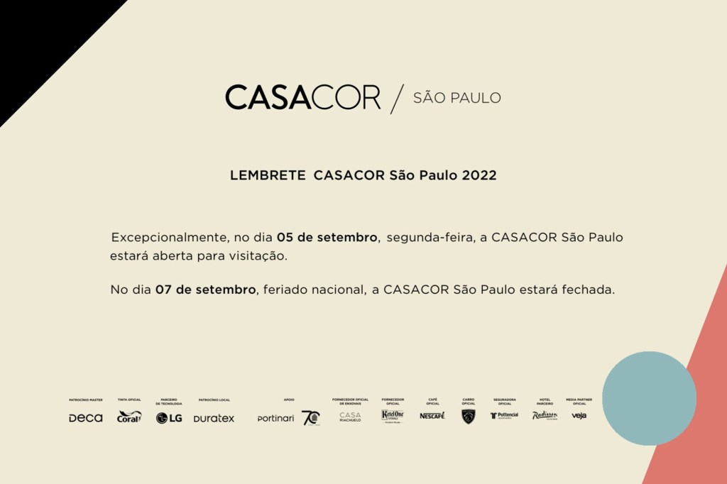 casacor-sao-paulo-feriado CASACOR São Paulo fechada feriado 7 de setembro