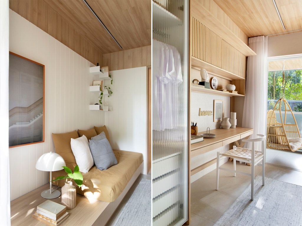 apartamento-de-68-m²-tem-decor-atemporal-e-repleto-de-madeira-(21) apartamento rio de janeiro natalia lemos madeira neutro decoração quarto escritorio