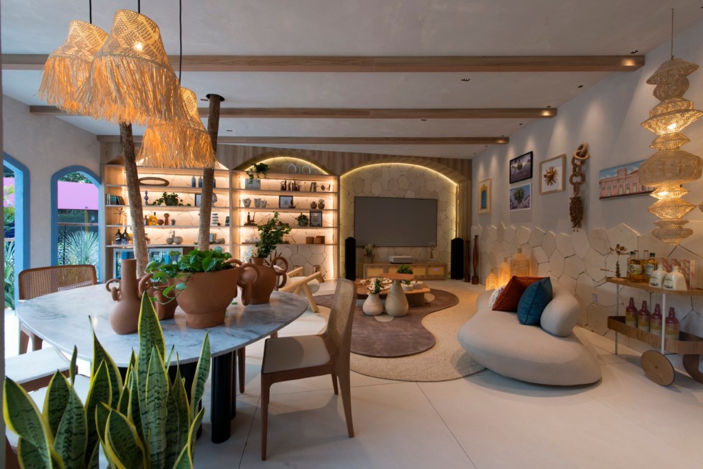 Diego Studart Lounge Aracati CASACOR Ceará 2022 lounge sala sofa mesa cadeira luminaria mesa