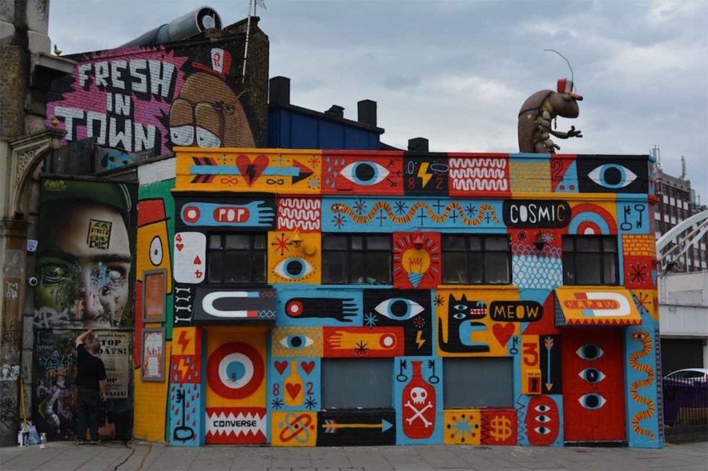 London-street-art Mural em Londres, no Reino Unido.