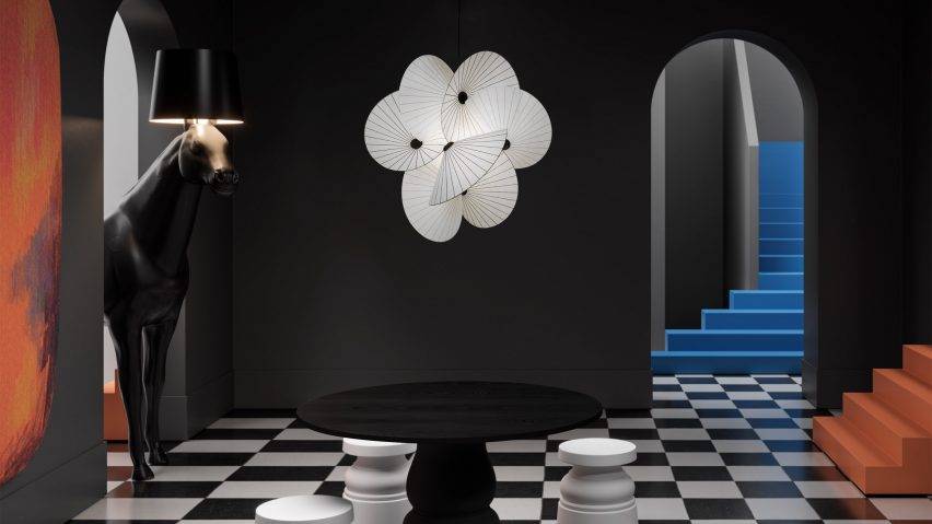 A marca holandesa Moooi abre seu showroom para celebrar o trabalho do estúdio de design sueco Front. O evento mostra os produtos que a Front criou para a Moooi, incluindo um novo tapete.