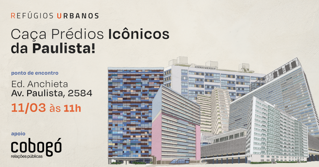 0_banner sympla Caça prédios icônicos, Design Weekend São Paulo, DW, Refúgios Urbano