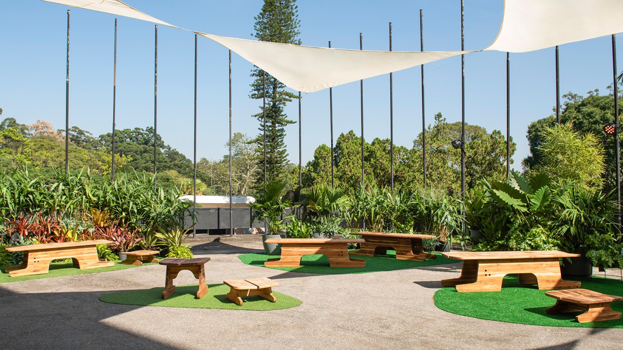 Plantar Ideias projeta a Praça de Acesso da SP-Arte em 2023.