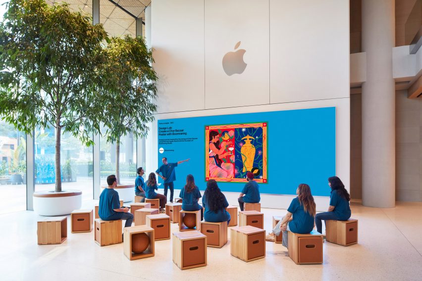 Primeira loja da Apple na Índia apresenta design moderno que estimula os sentidos