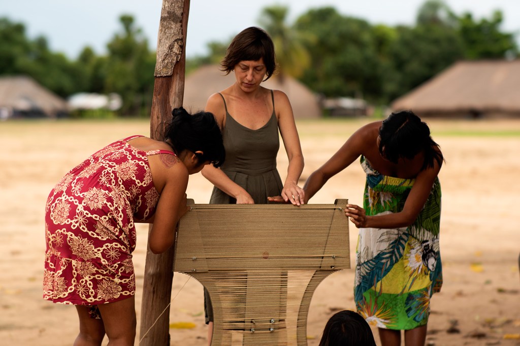 Itsaru.Mavira.gabarito.FOTO.ANdreSigwalt Projeto Paulistano Xingu na MADE / ArPa 2023.