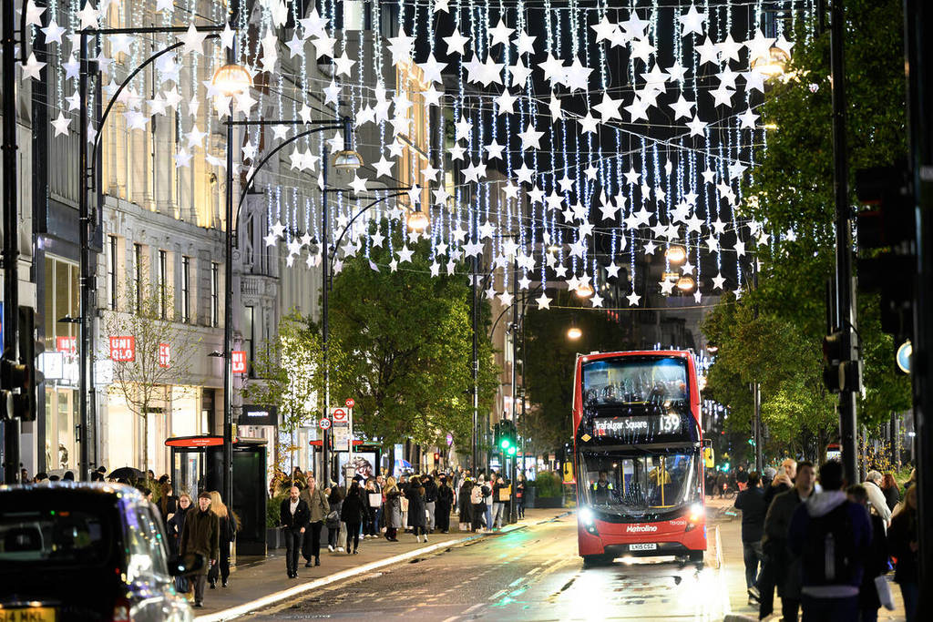 decoração natal Oxford Street, Londres-UK