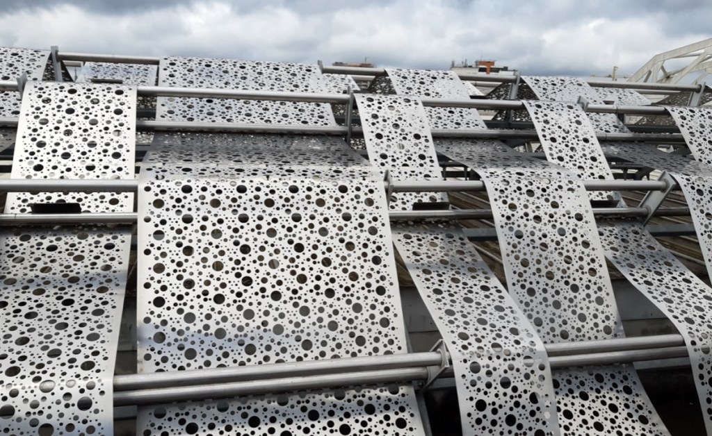 Trama-em-aco-inox-no-Allianz Fachada de inox do Allianz Parque tem corrosão zero dez anos após inauguração