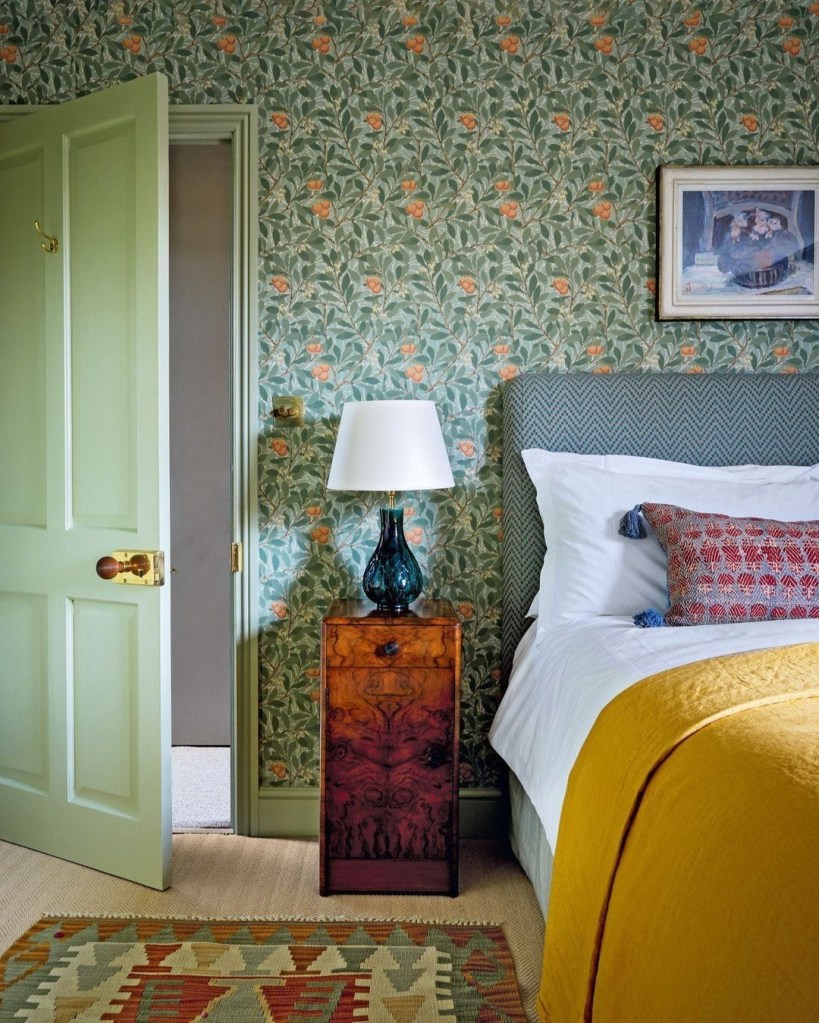 ideias-papel-de-parede5 Quarto com projeto do designer Brandon Schubert
