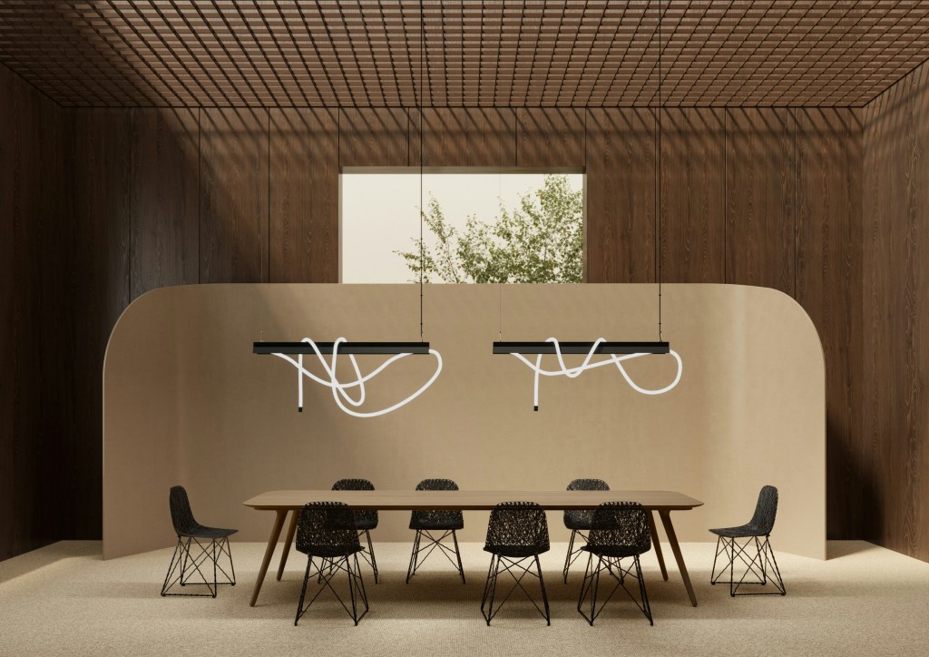 03_Horizontal_Tube_Light_Office Tubelight, por BCXSY- Moooi