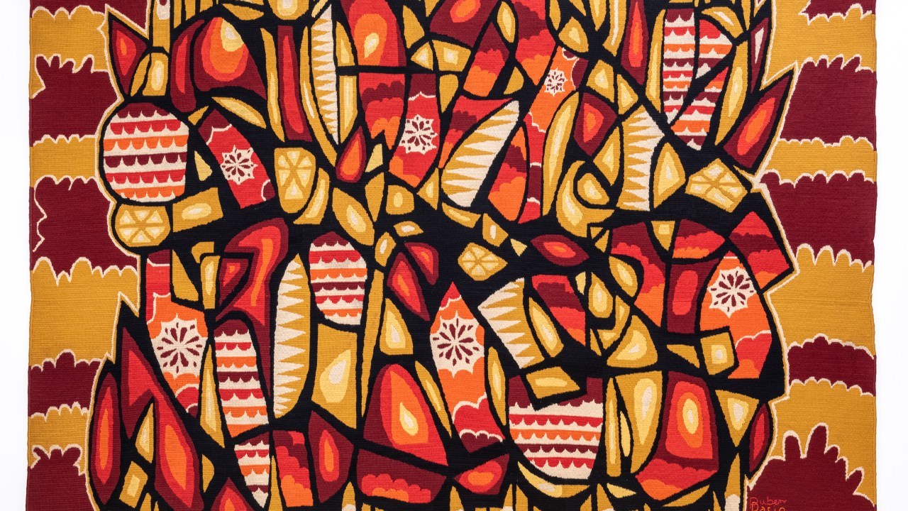 Rubem Dario, Tapeçaria em lã, c. 1965, tear manual