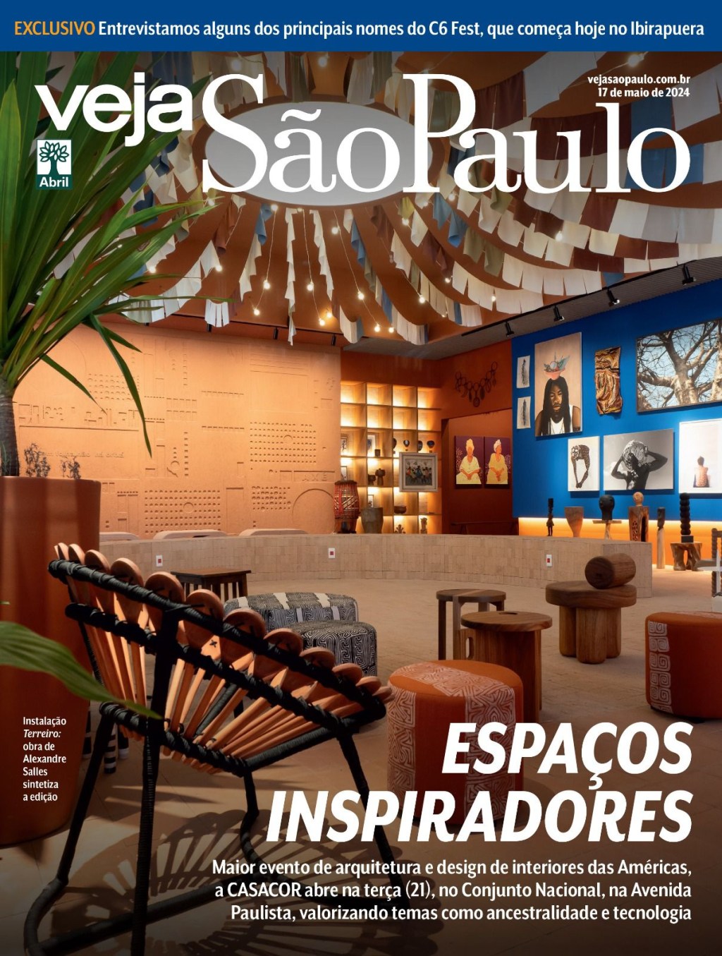 Capa Veja CASACOR Sp Capa da revista Veja desta semana dá destaque à instalação