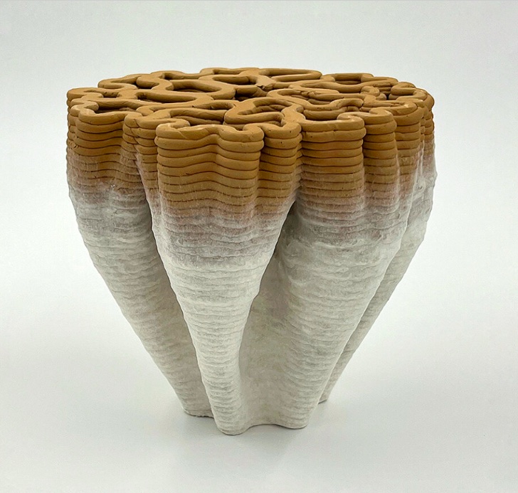 micelio-design2 bioMATTERS combina micélio, argila e resíduos industriais para imprimir recipientes e tigelas em 3D